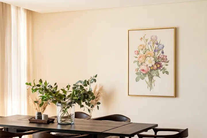 Sala da pranzo fotografata per un annuncio immobiliare